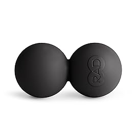 RAD Stiff Peanut Massage Ball - High Density Yoga Deep Tissue Roller Ball - Myofascial Release for Back, Neck, Feet, Psoas & Spine - Suboccipital & Thoracic Trigger Point Therapy