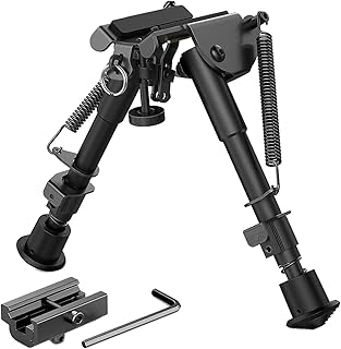 TipTop® Tactical Rifle Bipod Quicklock EZ Pivot & PAN QD 9" - 13": Picatinny Mount, Quick Action, Extendable, Folding, with Sling-attached Hole. PN#S9-94673 - TipTop Bipod