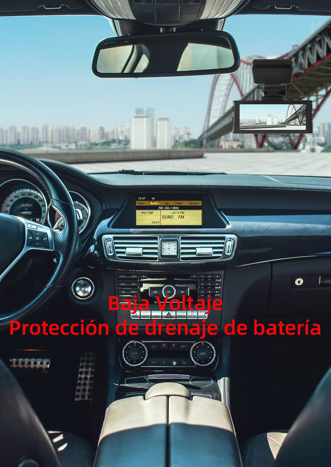 REDTIGER Zestaw przewodowy z 4 bezpiecznikami do kamery Dash Cam wersja F7N USB C, port USB C, monitorowanie parkowania z ochroną niskiego napięcia