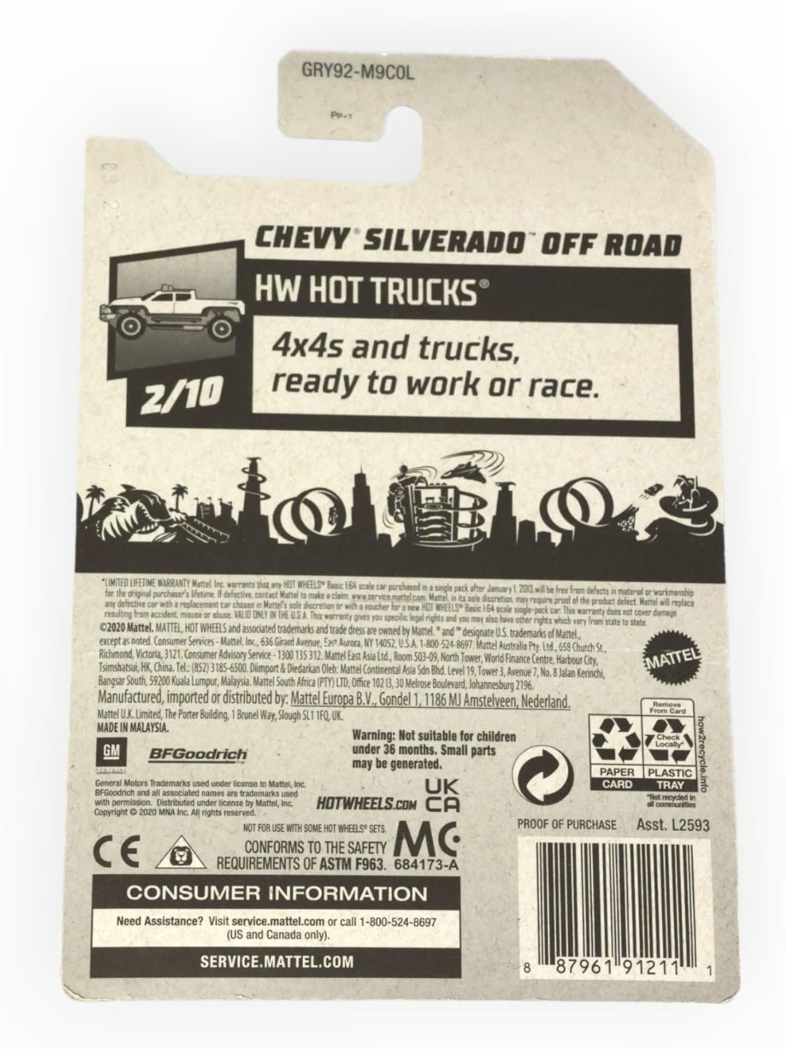 Hot Wheels Chevy Silverado Off Road