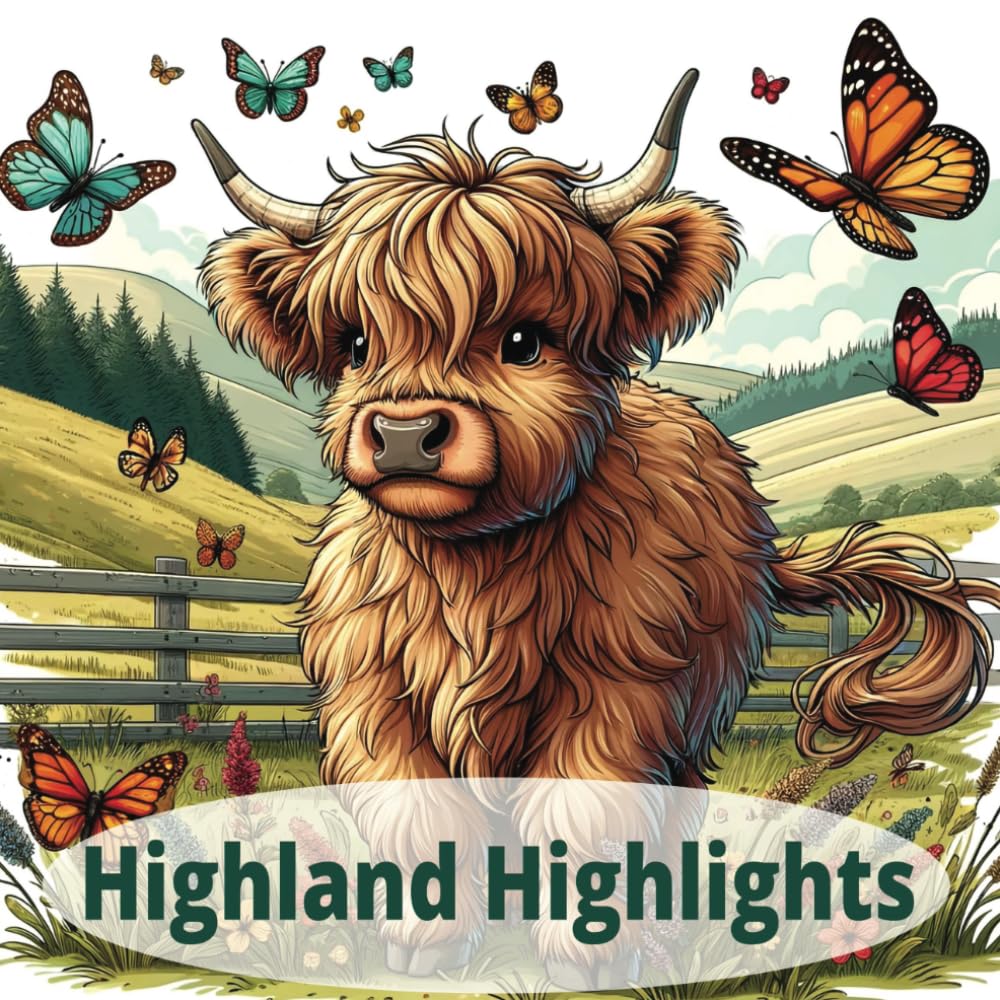 Highland Highlights: a fluffy cow coloring book