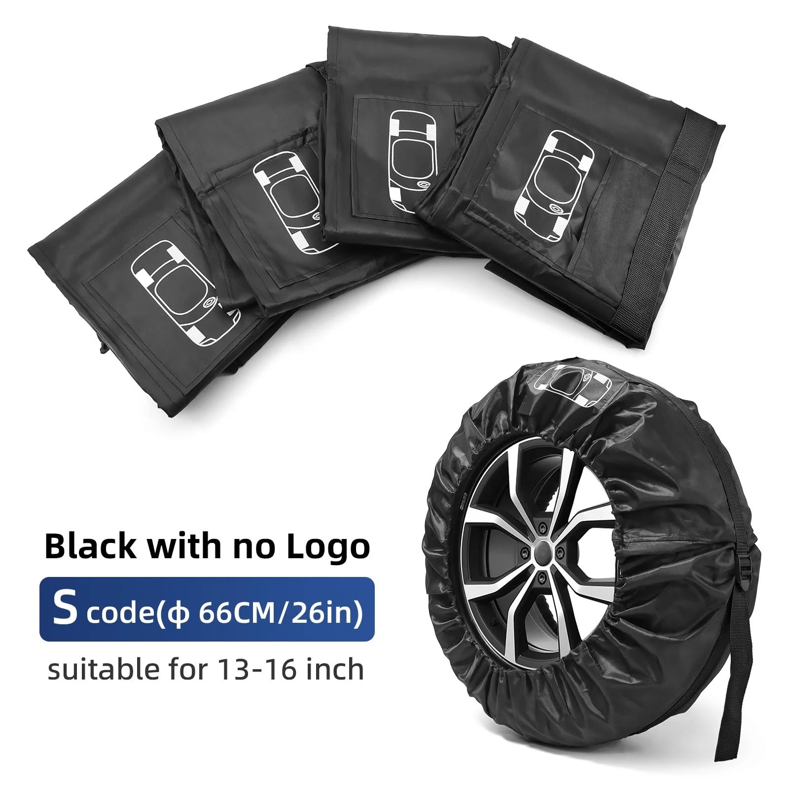 Reifen Aufbewahrung Universal 4PCS Auto Reifen Abdeckung Fall Auto Ersatz Reifen Abdeckung Lagerung Tasche Rad Reifen Abdeckung Reifen Zubehör(T0017 13-16 inch)