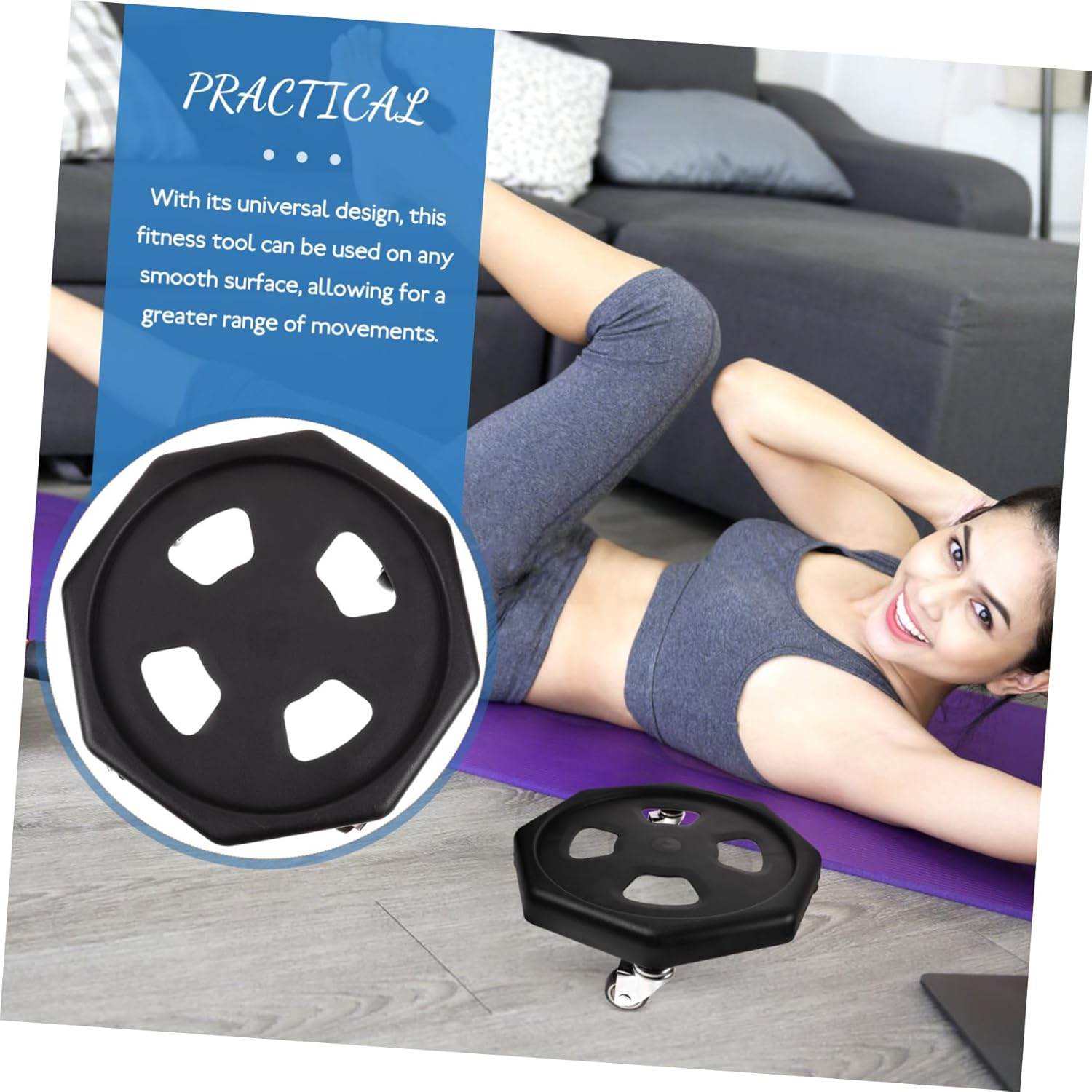 Abdominal Training Sliding Discs Rolling Disc for Abdominal Exercise Portable Fitness Equipment Knee Pad Training Plate