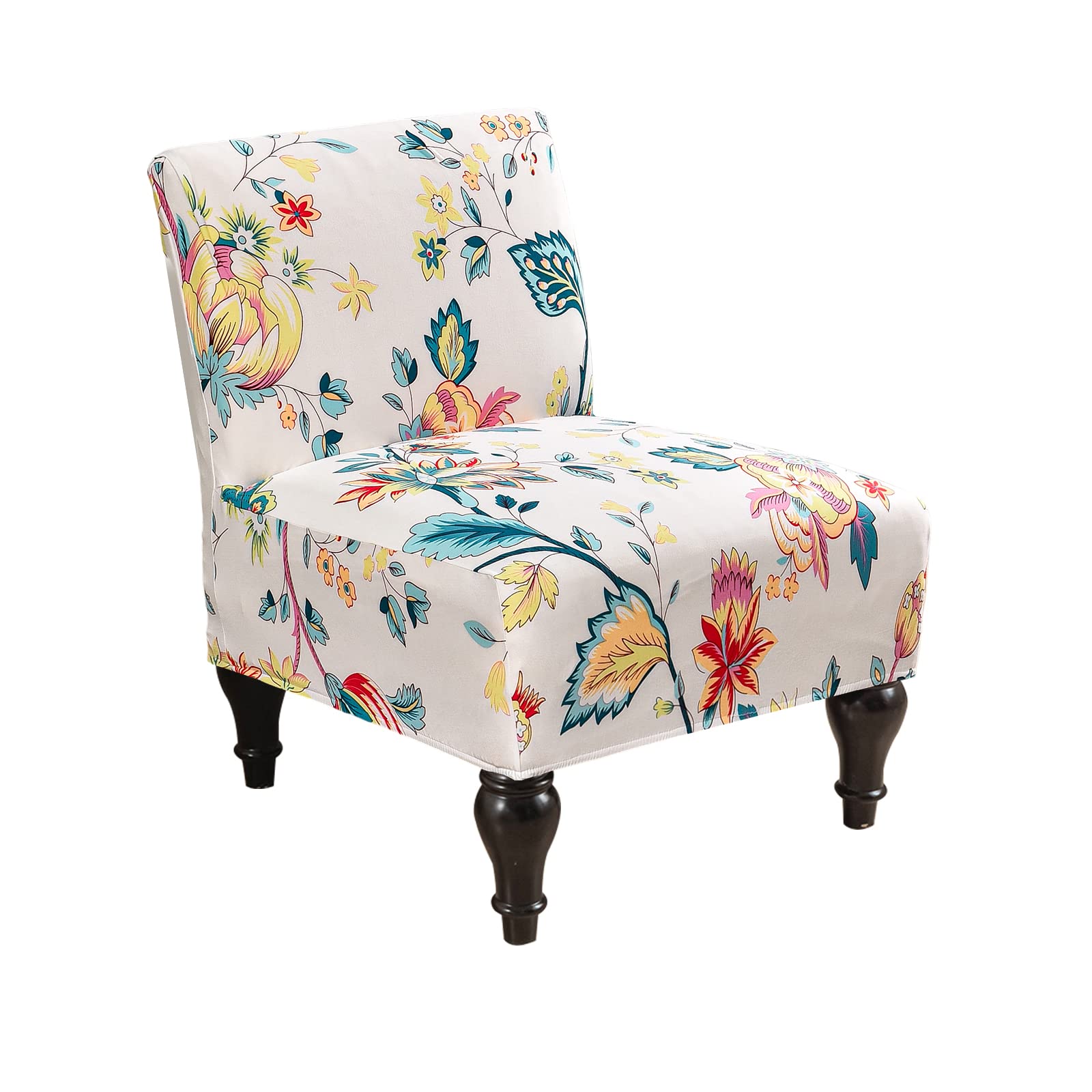 Eco-Ancheng Armless Chair Slipcover Removable Armless Accent Chairs Covers Washable Armless Slipper Chair Slipcover Printed Armless Chair Furniture Protector Covers for Living Dining Room Hotel