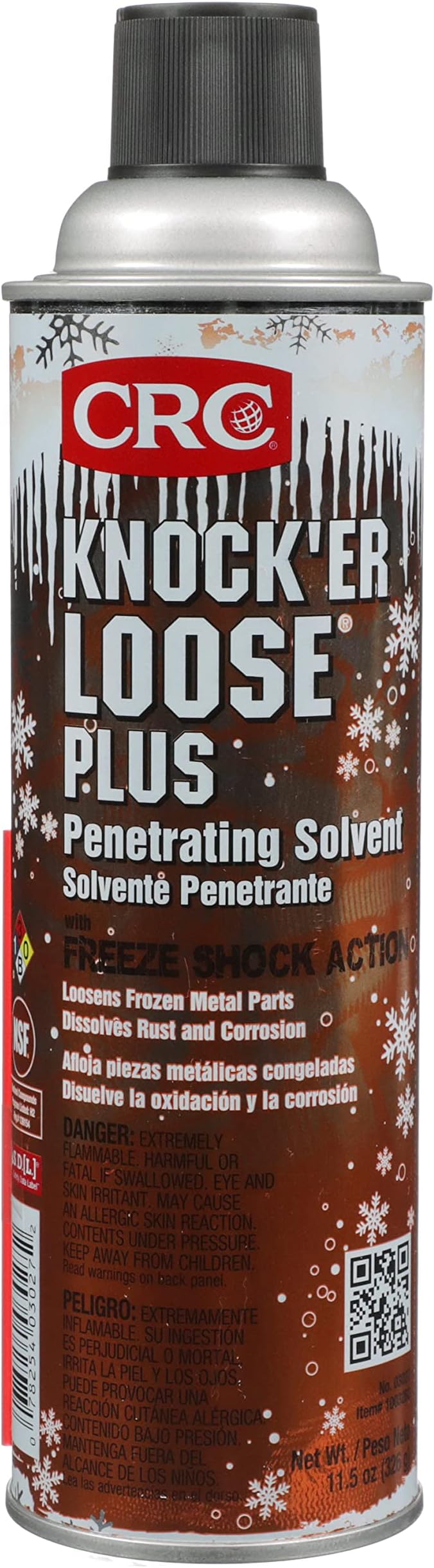 CRC Knock’er Loose Plus Penetrating Solvent 03027 – [Reddish] 11.5 WT. Oz., Industrial Grade Penetrating Solvent and Lubricant w/ Freeze Shock Action