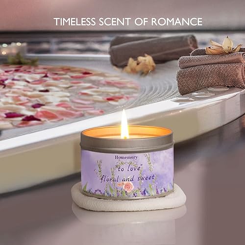 Miniatura 6 de Homemory Velas perfumadas para el hogar velas perfumadas de vainilla y melocotón para verano velas de soja totalmente naturales velas de aceite