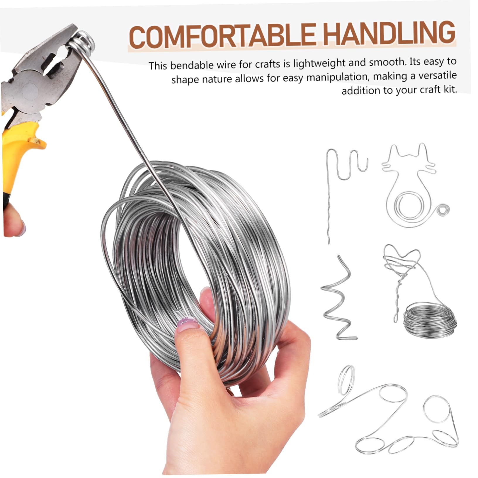 Alambre de Aluminio Flexible Manualidades Modelar Bisutería Arreglos y Esculturas DIY Alambre Fino para Artesanía y Floristería