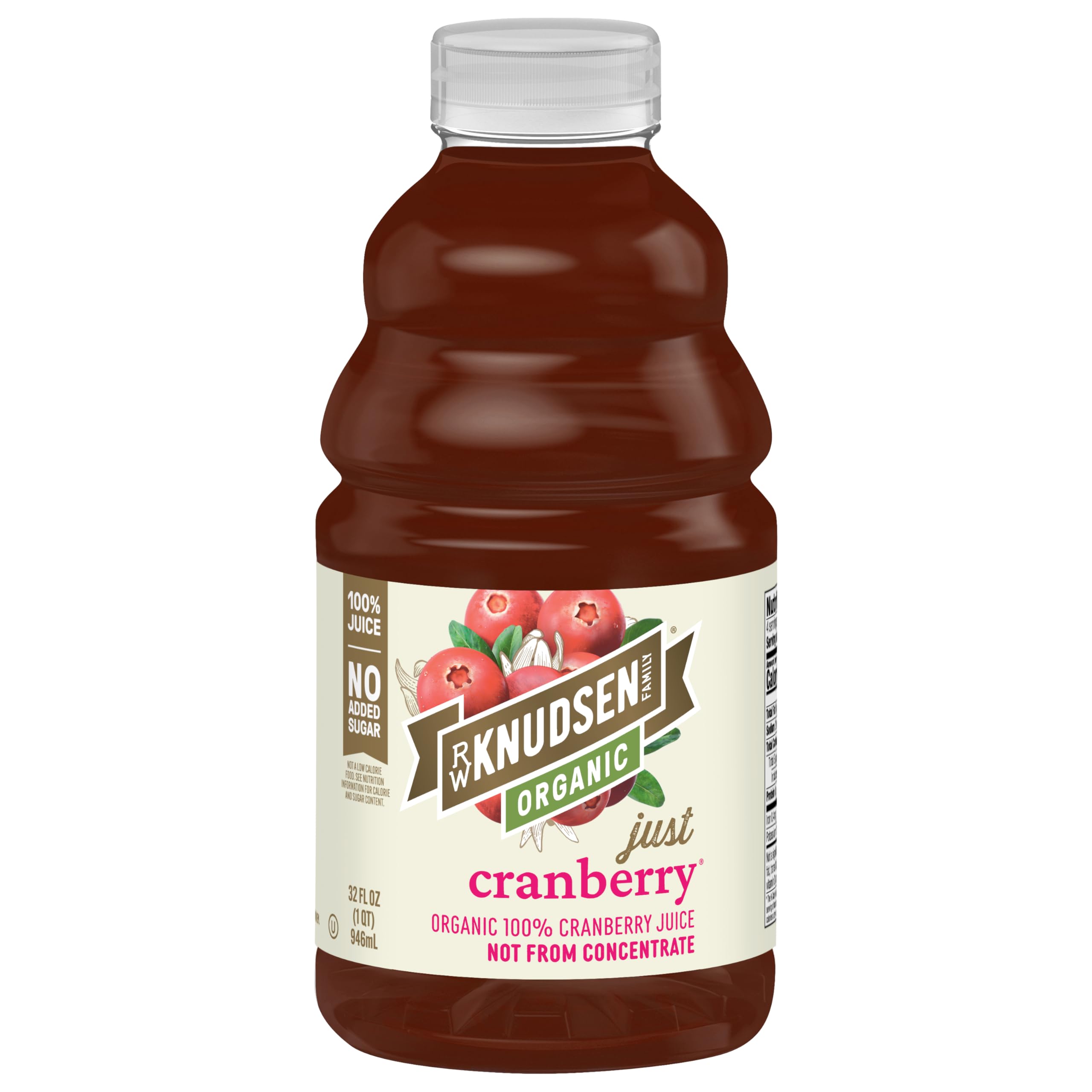 R.W. Knudsen Organic Just Cranberry Juice, 32 fl oz (Pack of 1)