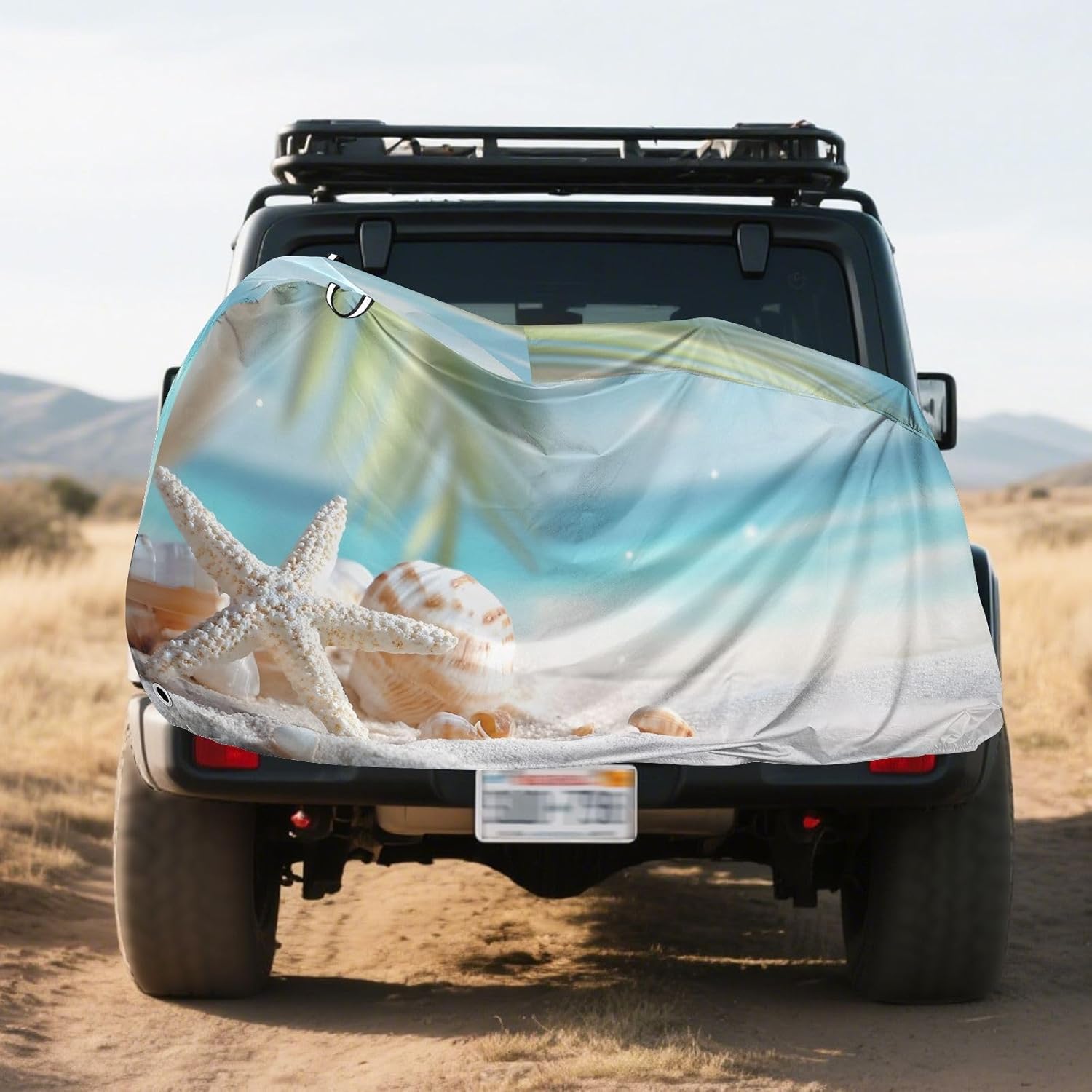ALAZA Starfish Beach Bike Cover Waterproof Outdoor Ebike Bicycle Covers Tarp Protection for 1/2 Bikes, Sun UV Dust Wind Proof