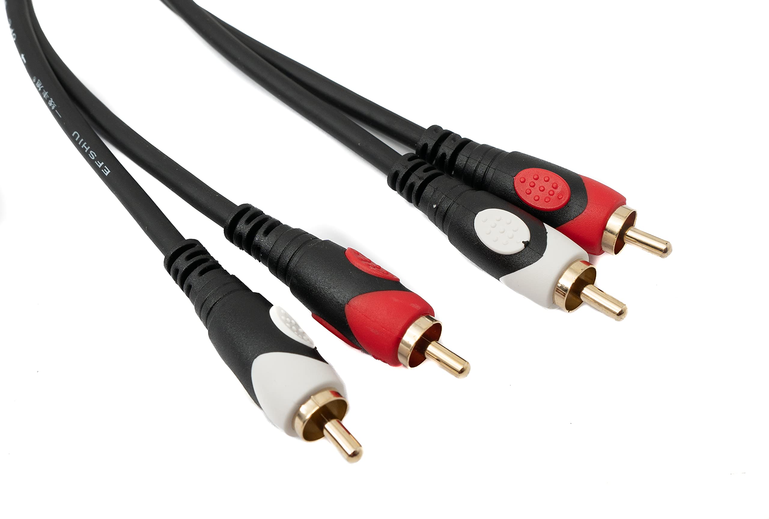 System-S Cinch 2 RCA Kabel 30 m Stecker zu Stecker Stereo AV Adapter in Schwarz