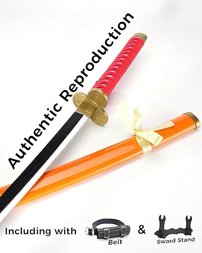 Vista 49 de Cold Blade Toy Sword - 41 inches Toy Katana Replica with Holster Belt and Display Stand - Sword with Authentic Design Shusui