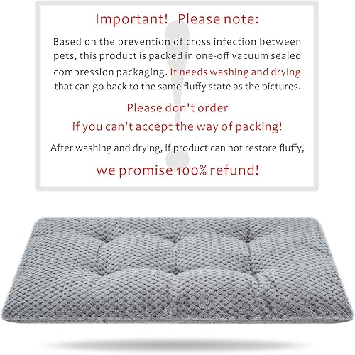 Miniatura 7 de WONDER MIRACLE camas de lujo para mascotas camas de perro o gato de felpa ideal para jaulas de perro se puede lavar a máquina y secar en secadora