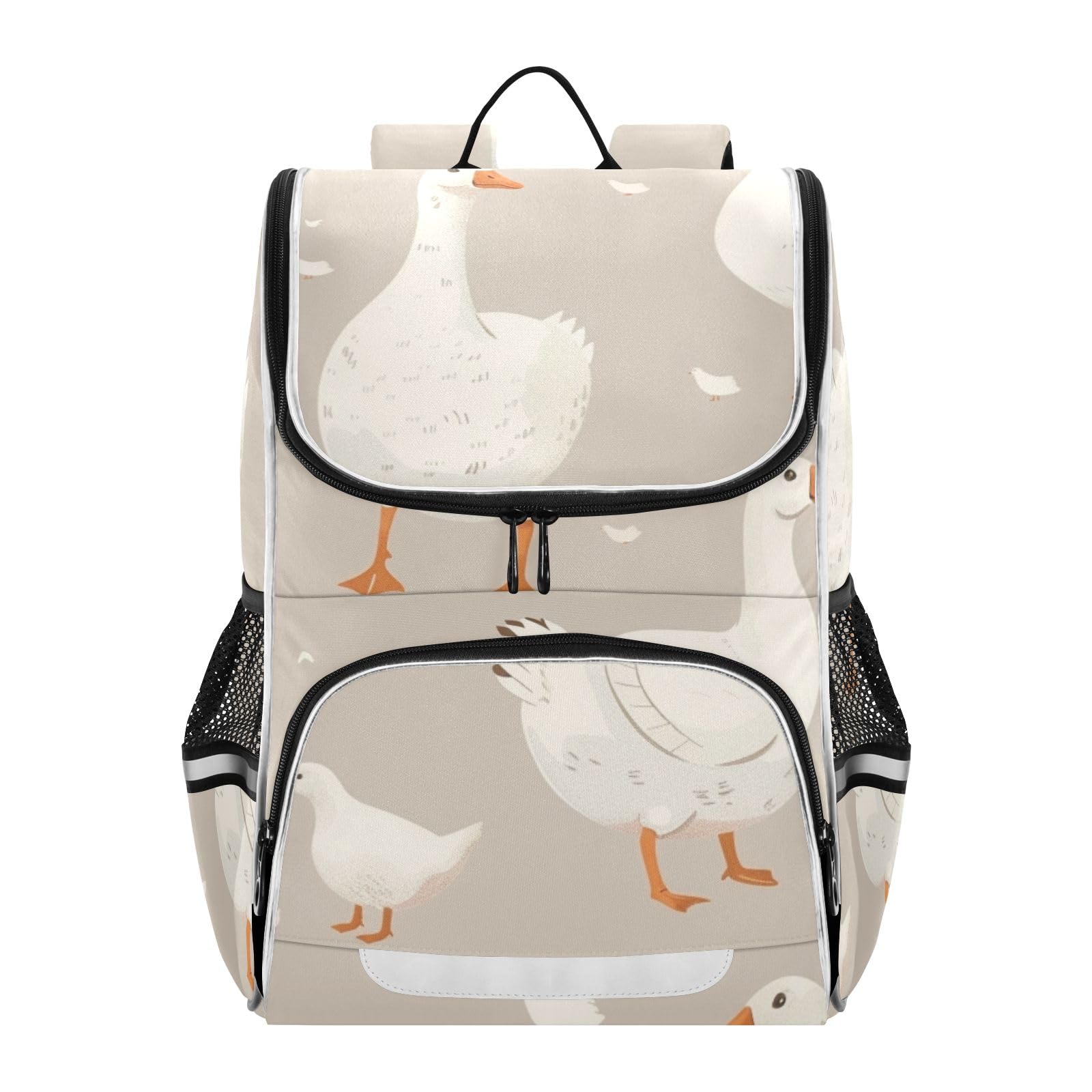 White Gooses School Backpack for Boys Girls Elementary School Bookbag Travel Bag Daypack for Students