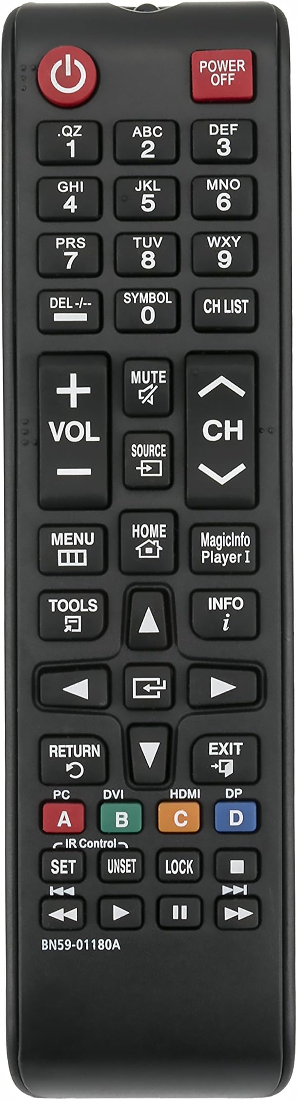 New BN59-01180A Replace Remote fit for Samsung LFD TV TM1240A DH40D DH48D DH55D DM32D DM40D DM48D EM65E EM75E DC32E DC40E DC48E DC55E DC32E-M DC40E-M DC48E-M DC55E-M DC40E-H DC48E-H ED75E ML32E ML55E