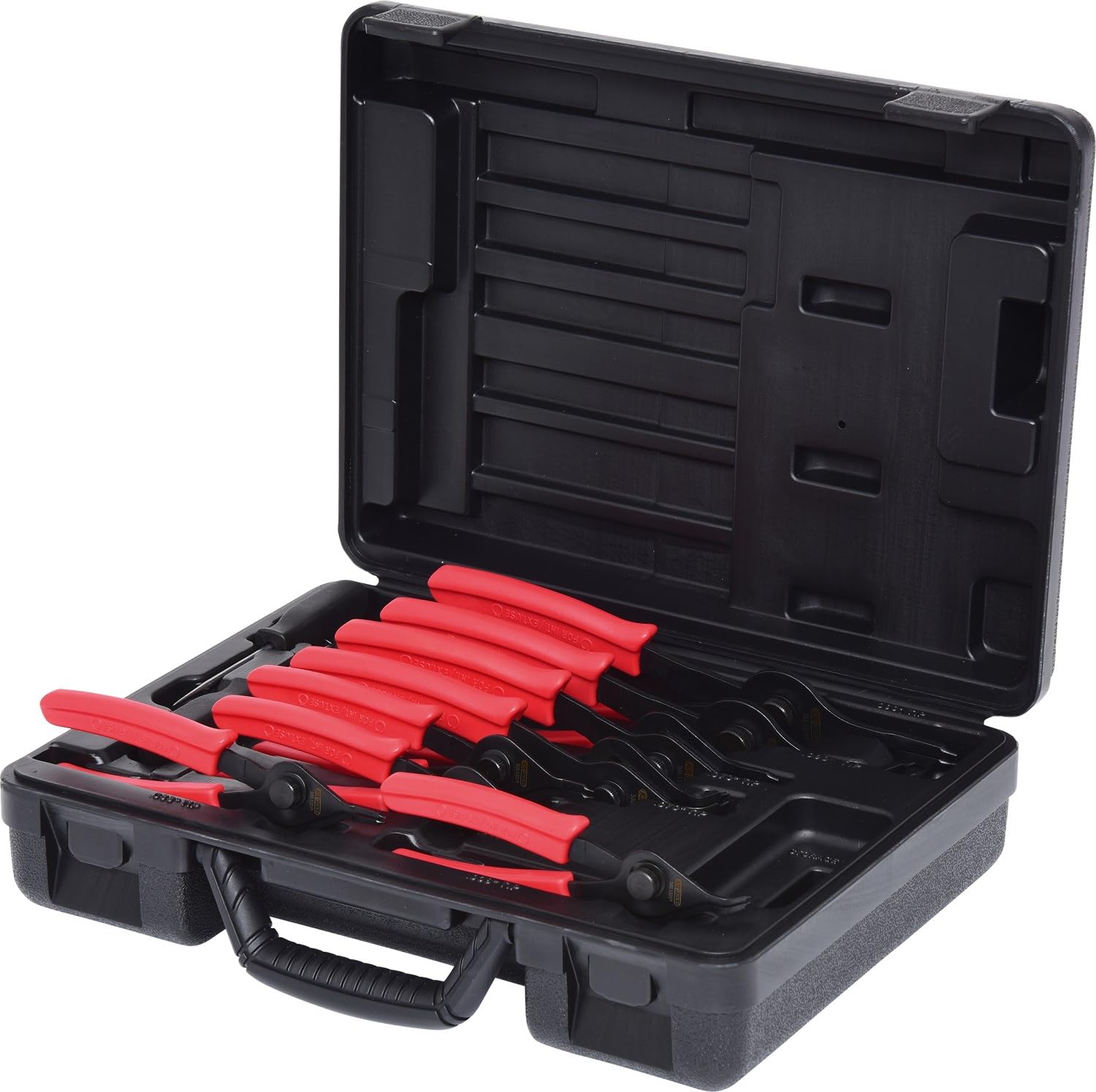 KS Tools 500.1320 Juego de alicates para anillos de seguridad universales, 10 pzs.