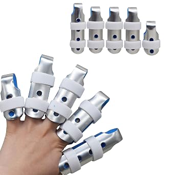 5 Pieces Trigger Finger, Mallet Finger Splints, Finger Support, Finger Protection Support for Finger Arthritis, Trigger Finger and Finger Joint Pain