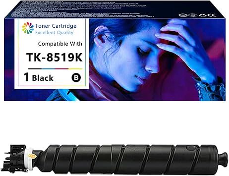 TK-8519 Toner Cartridges Compatible for Kyocera TK8519 TK8519K TK8519C TK-8519M TK8519Y Toner for Kyocera TASKalfa 5052ci 6052ci Copystar CS-5052ci CS-6052ci Printer Black