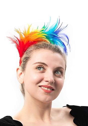 Miniatura 2 de FELIZHOUSE - Tocado de plumas de los años 20 diadema para mujeres y niñas estilo Kentucky Derby para bodas fiestas de té y disfraces Tocado