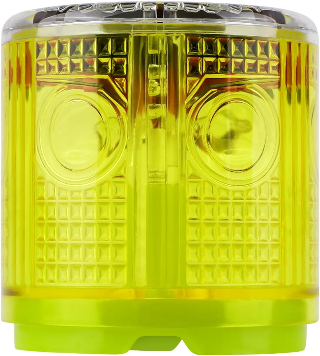 Aolyty Solar Strobe Warning Light Strong Magnetic Base Flashing Super Bright 360 Degree Automatically Turn On Waterproof for Construction Traffic Factory (Yellow)