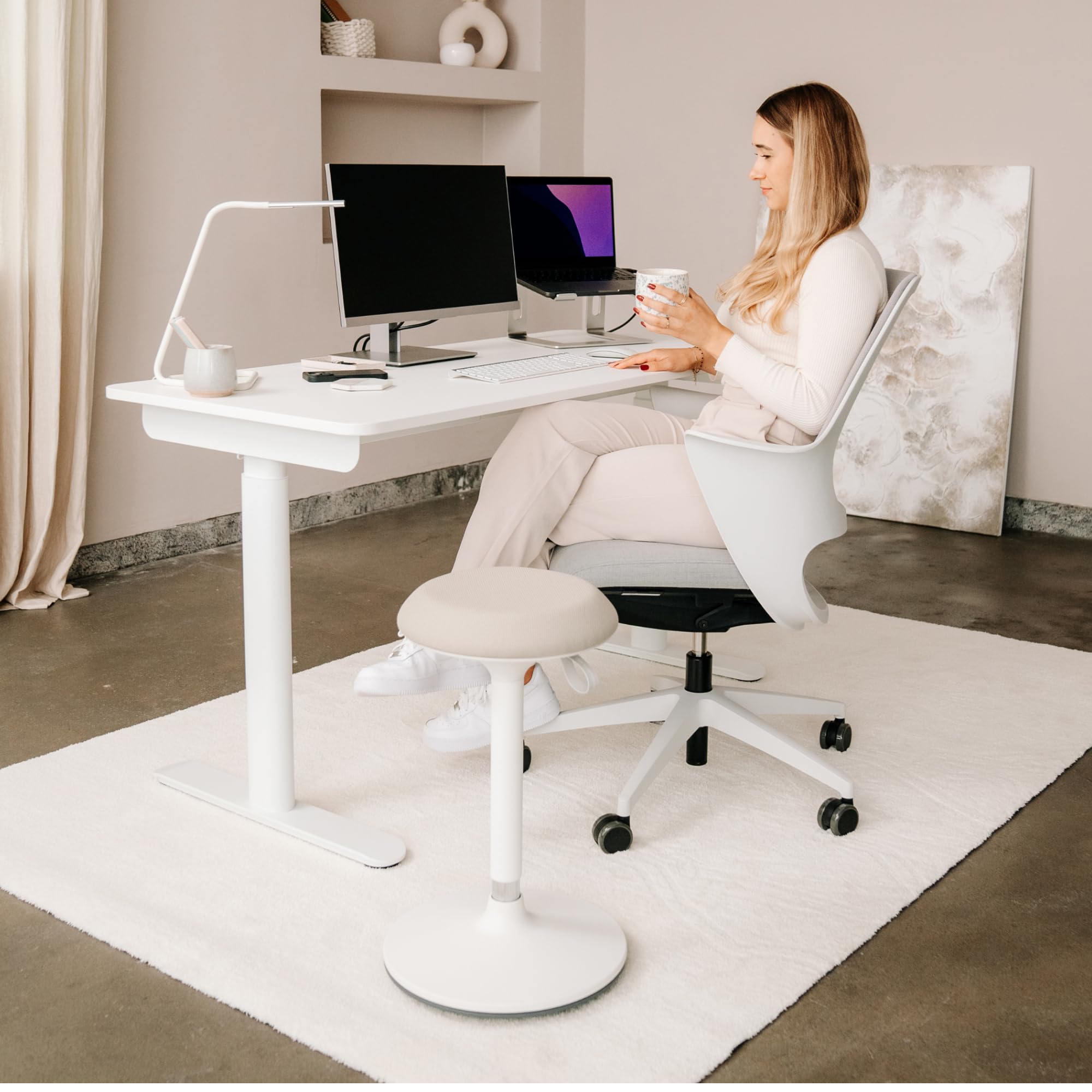 Ergotopia Desktopia One höhenverstellbarer Schreibtisch | elektrischer Schreibtisch höhenverstellbar | Bürotisch höhenverstellbar, Verstellbarer Tisch TÜV-geprüft, 7 Jahre Garantie 160x80 cm