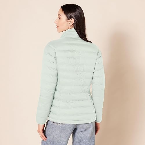 Miniatura 40 de Yaxa Essentials - Chaqueta acolchada, ligera, de manga larga, resistente al agua y plegable, para mujer (disponible en tallas extragrandes)