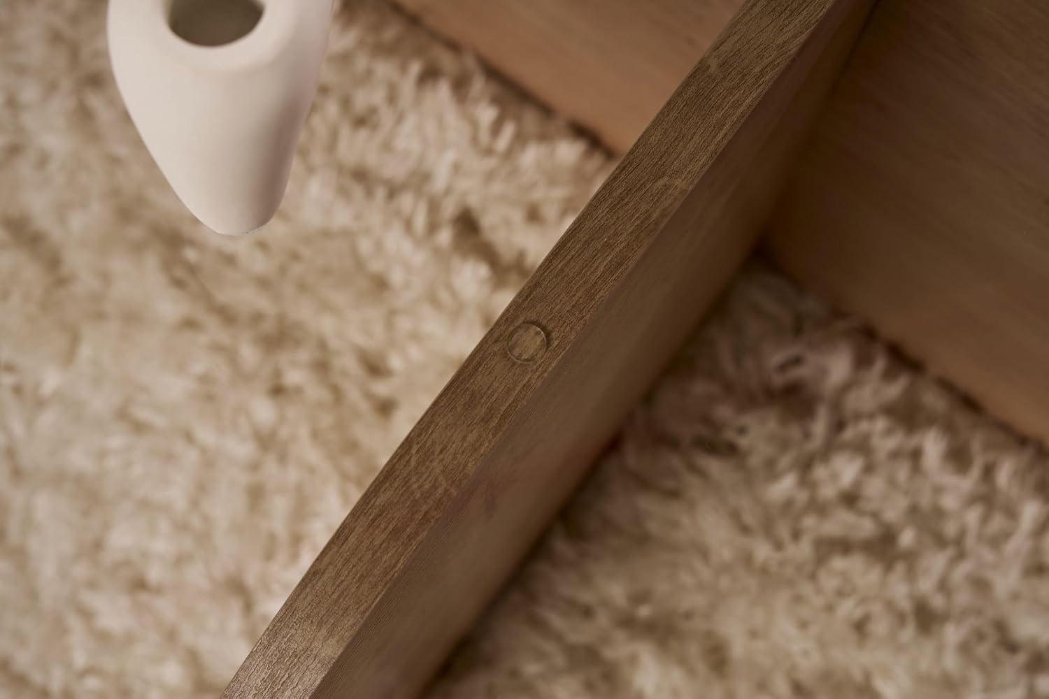 Stylish Coffee Table, Sapphire Oak & Fume, 75 x 35 x 75 cm, 100% Tempered Glass Top, 100% Melamine Coated Particle Board, 18 mm Thick, Modern Design for Living Room