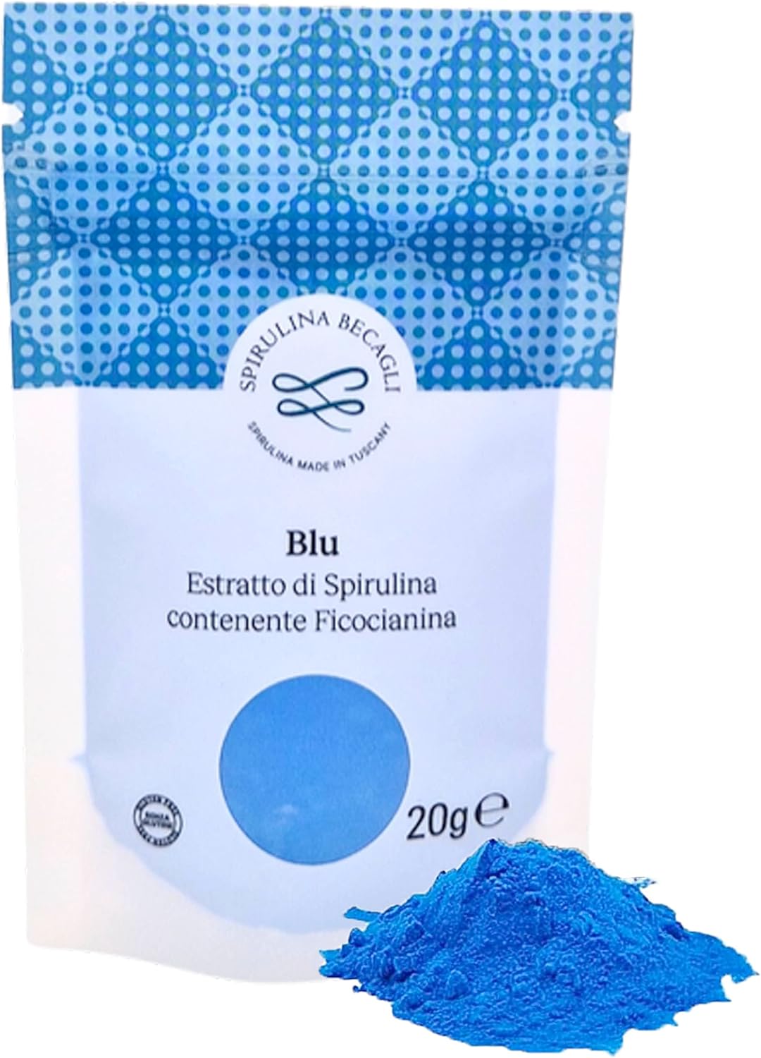 SPIRULINA BECAGLI Spiruline Bio, Bleue Spiruline Bio en poudre