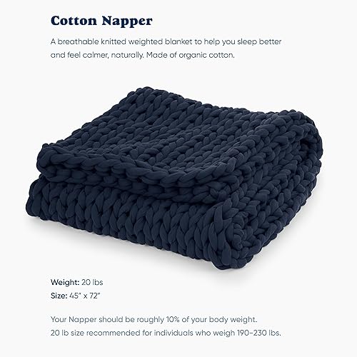 Miniatura 2 de Bearaby Mantas de algodón tejidas a mano para adultos, manta de punto grueso, sostenible, transpirable, orgánica, refrescante, lavable a máquina