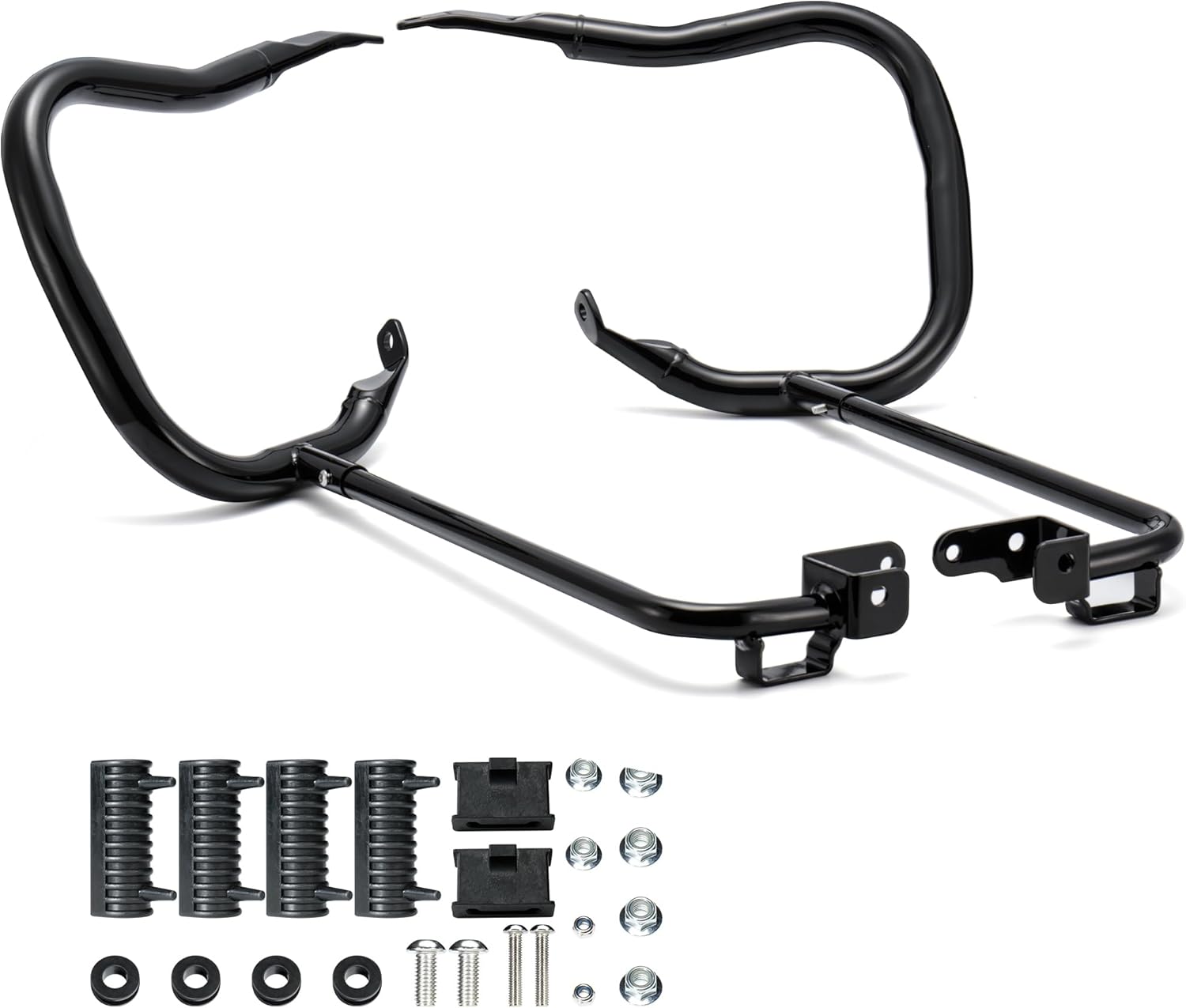 MoKitDora 2023-2025 Street Glide Road Glide Saddlebag Guard Rear Crash Bars 1.25" for Harley FLHXSE FLTRXSE FLHX FLTRX FLTRXSTSE Mount Bracket Support Round, Black