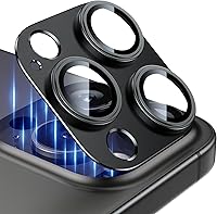 Vista 17 de Esanik Paquete de 2 protectores de lente de cámara para iPhone 15 Pro/iPhone 15 Pro Max (titanio natural)