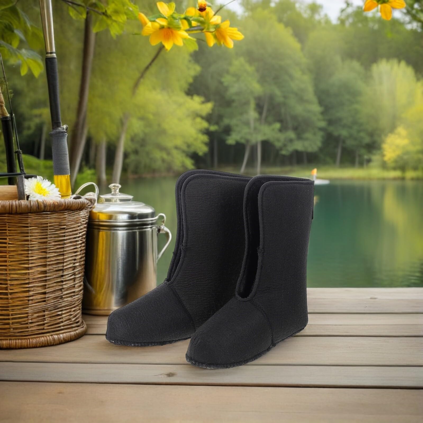 Yardwe 2 Paires Semelles Isolantes pour Hiver Hommes Doublures Intérieures Rembourrées pour Neige Chaussures Chaudes pour Marche Randonnée
