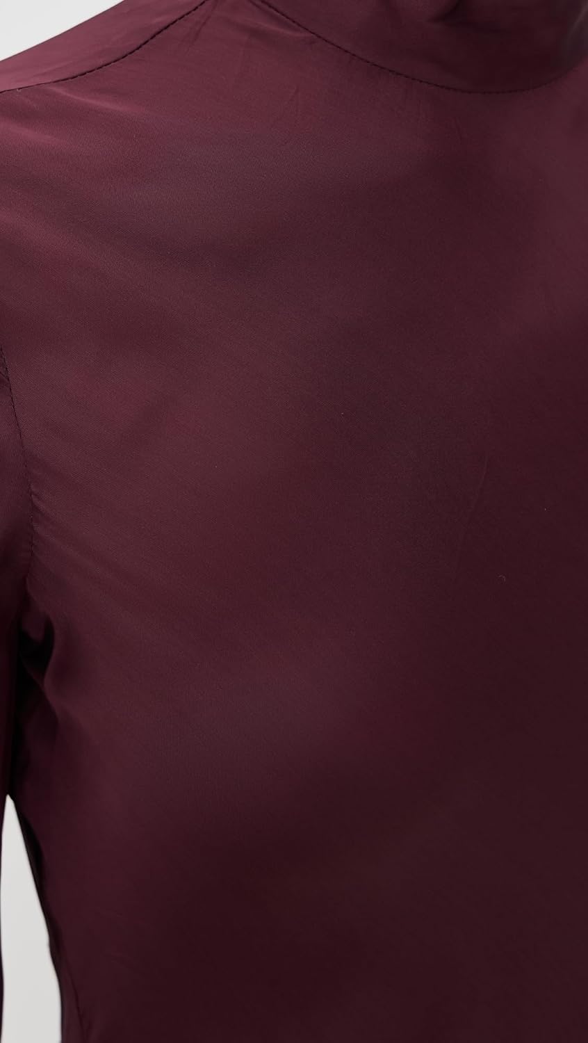 Women's Bias Cut Mock Neck Maxi Dress - Image 6