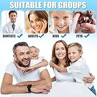 Vista 6 de 3 piezas de herramientas dentales, púas dentales profesionales para limpieza de dientes, removedor de placa de acero inoxidable quirúrgico 304 100%