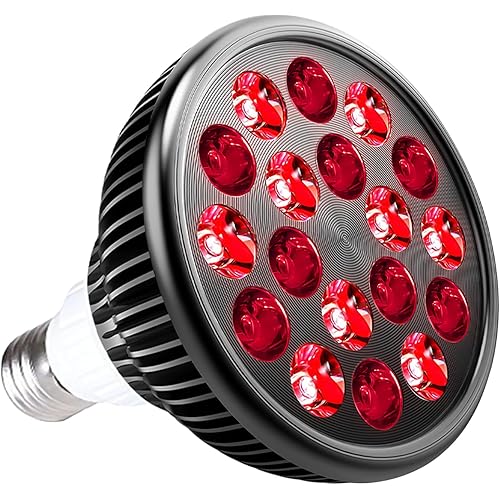 Wolezek Red Light Therapy Bulb, 18 LEDs Red Light for Body and Face with 660nm and 850nm Near-Infrared Combo Wavelength, Infrared Light Therapy Lamp Device for Skin Care Pain Relief (Only Bulb)