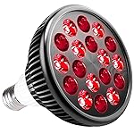 wolezek Red Light Therapy Bulb, 18 LEDs Red Light for Body and Face with 660nm and 850nm Near-Infrared Combo Wavelength, Infrared Light Therapy Lamp Device for Skin Care Pain Relief (Only Bulb)