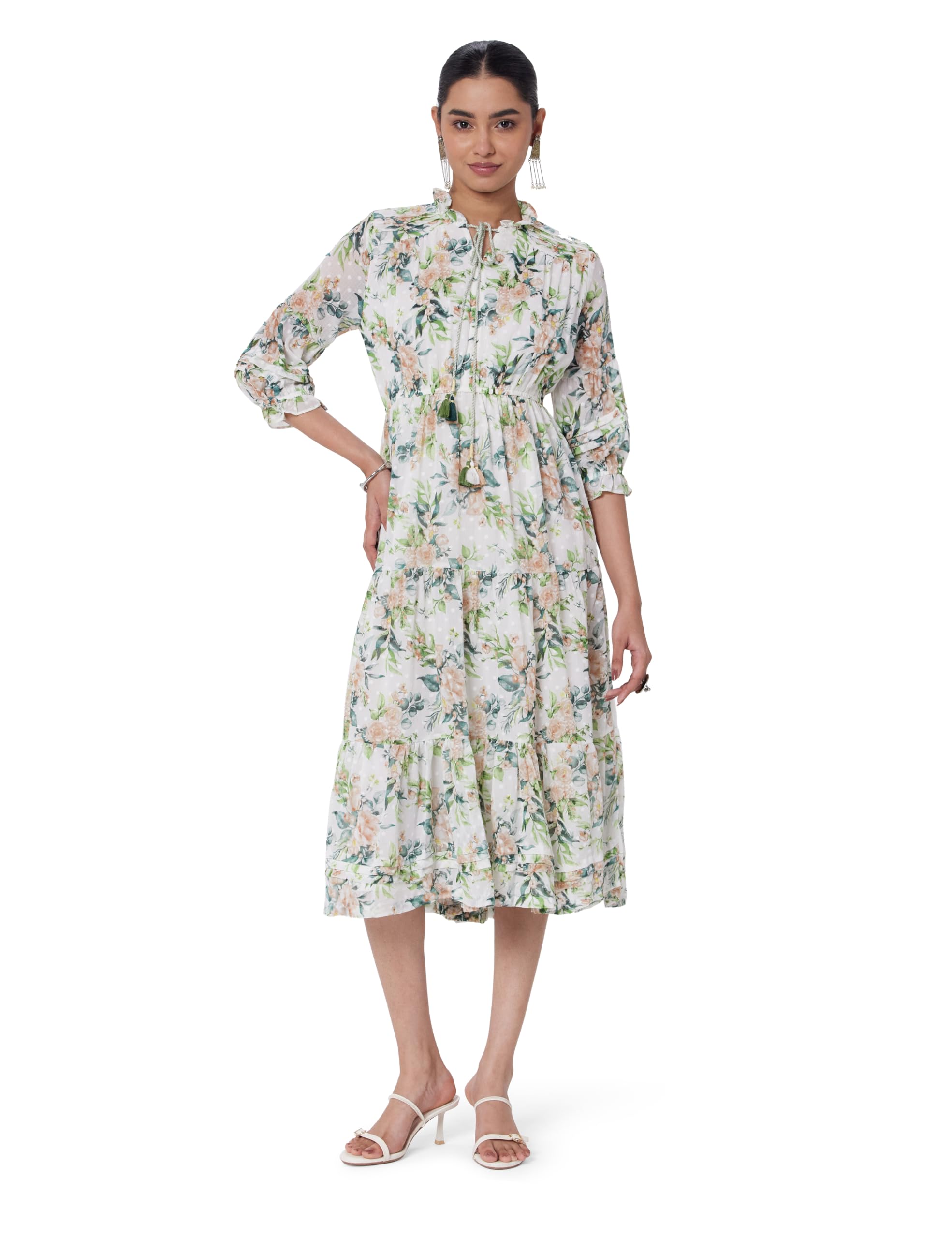 biba Women Polyester Tiered Dress-picture-23