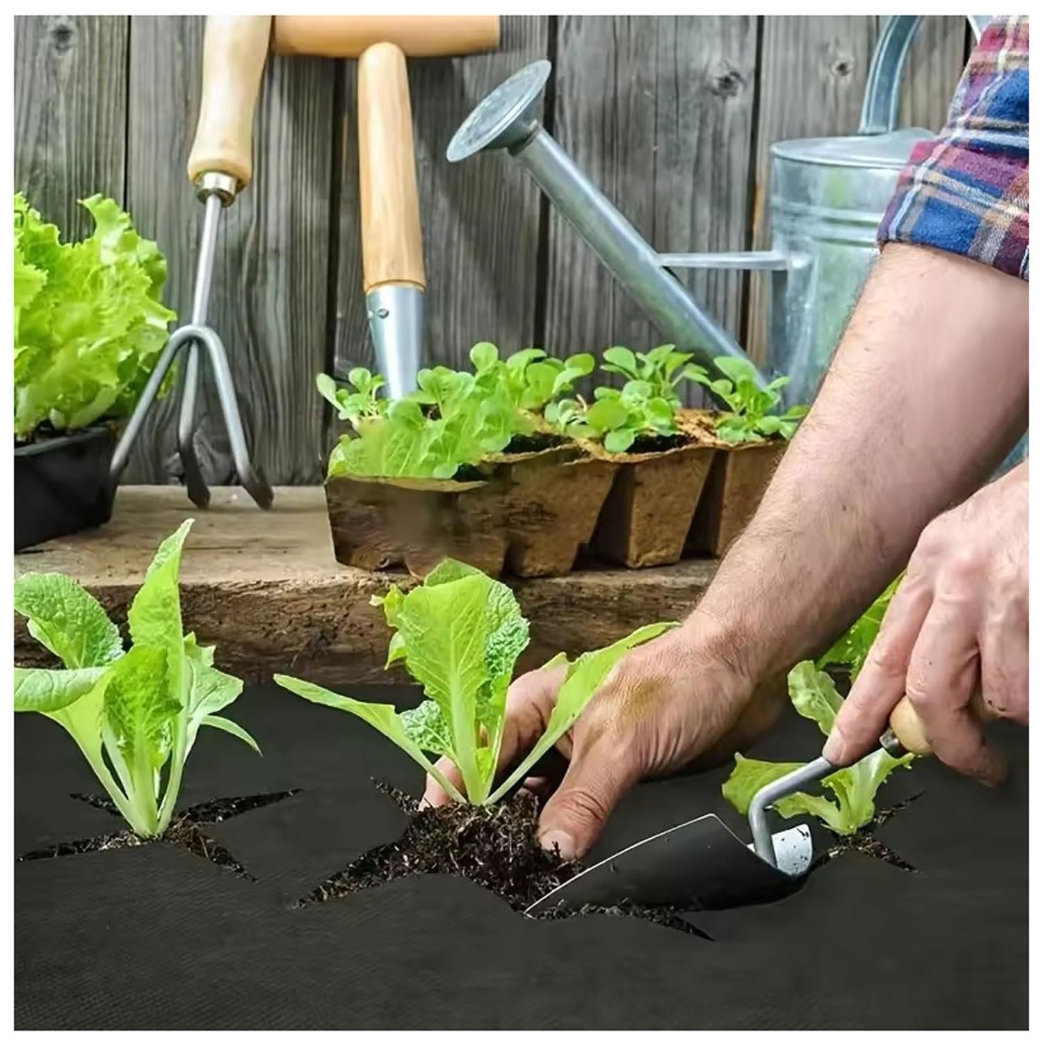 DIWAL Gartenvlies Unkrautvlies Schwerlast Rolle Gewebe UV-beständig Unkrautbarriere Für Einfahrt, Hof, Garten, Terrasse, Rasen, Blumenbeete, Wege(1m x 100m)