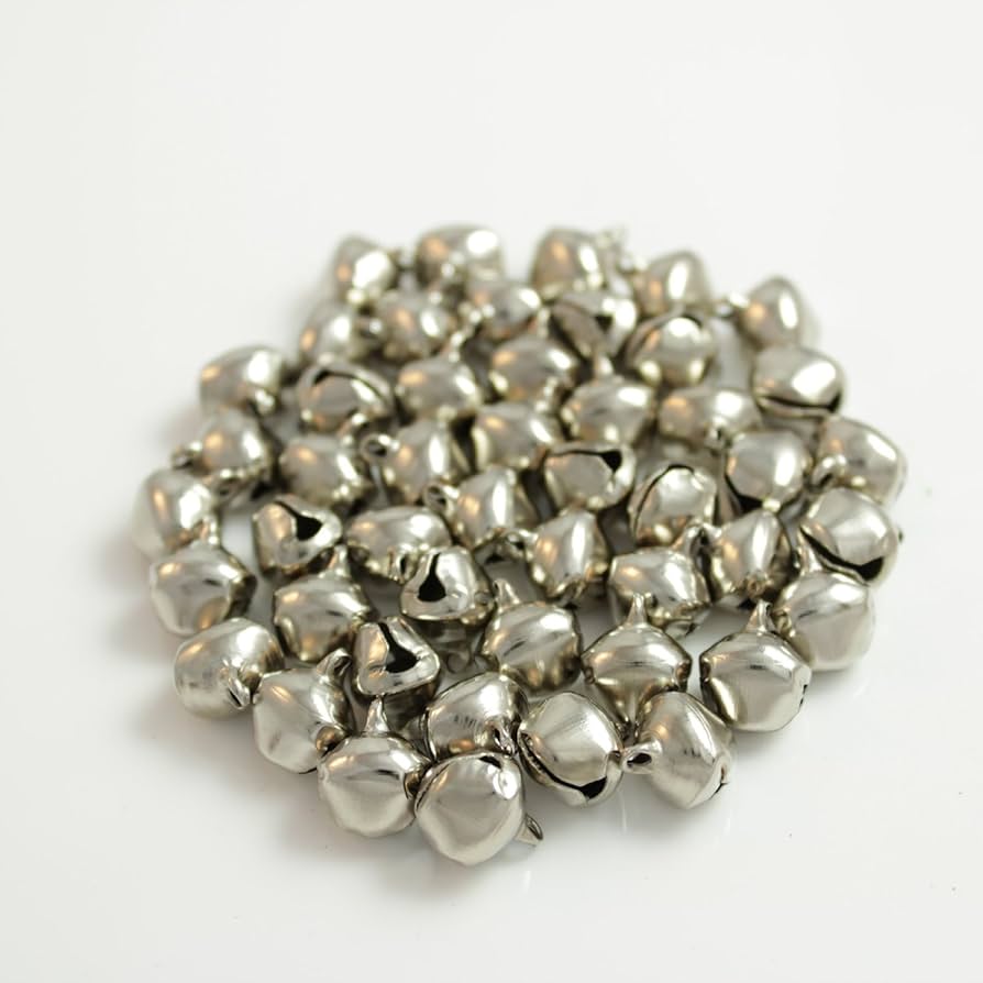 Kleenes TH 200x Aluminium Glöckchen Silber - 9x7x6mm Für Deko & Basteln