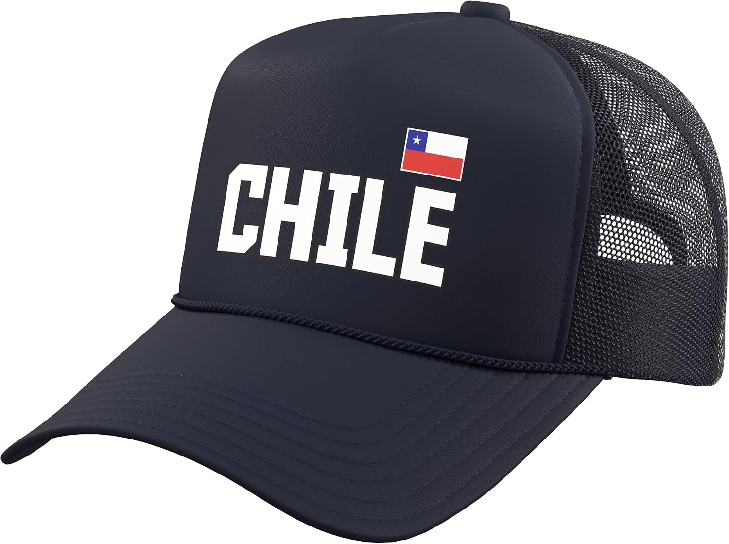 Chile Flag Chilean Pride Athletic Style Country Trucker Hat with Adjustable Mesh Back