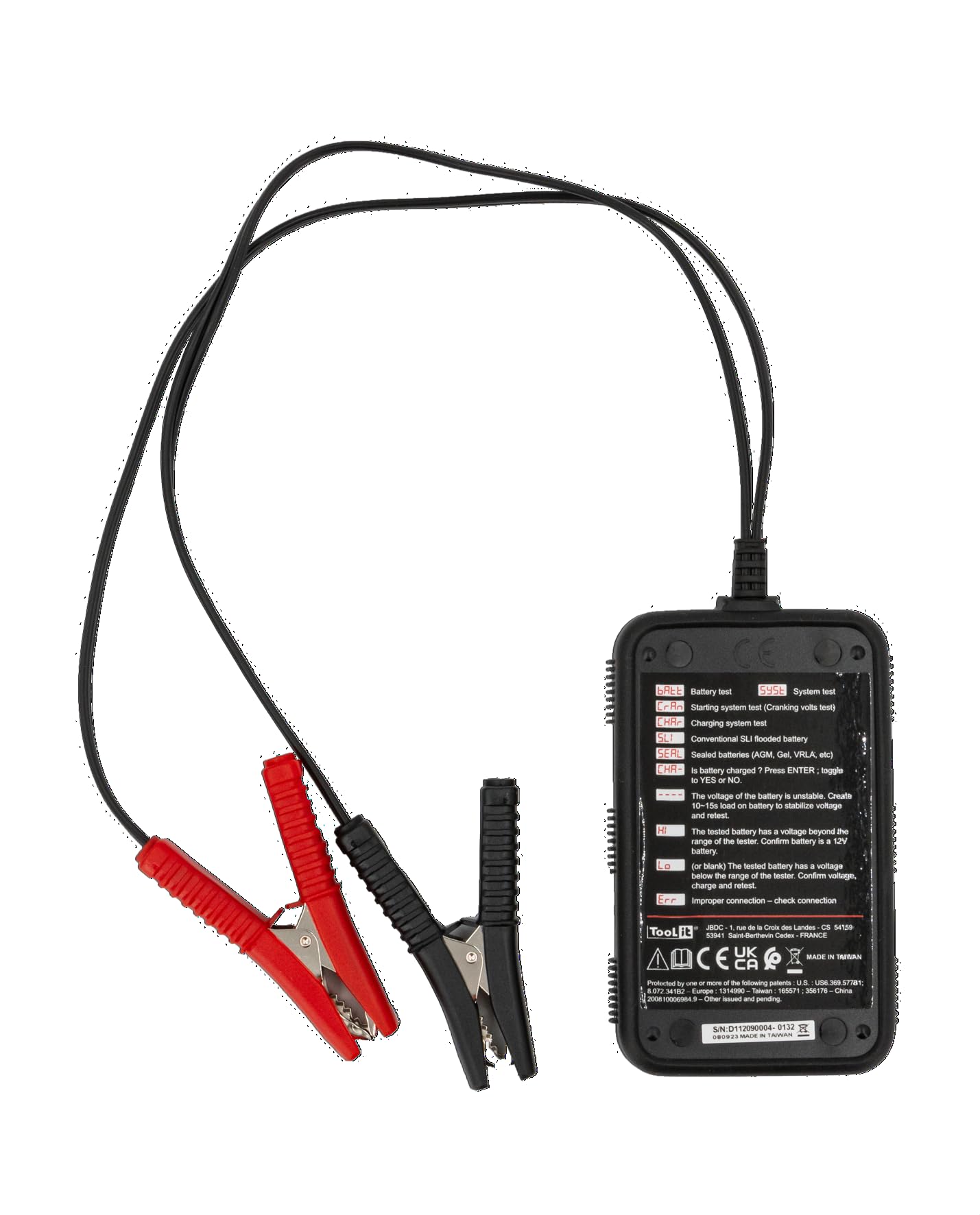 GYS 024168 Testeur de batterie avec colliers