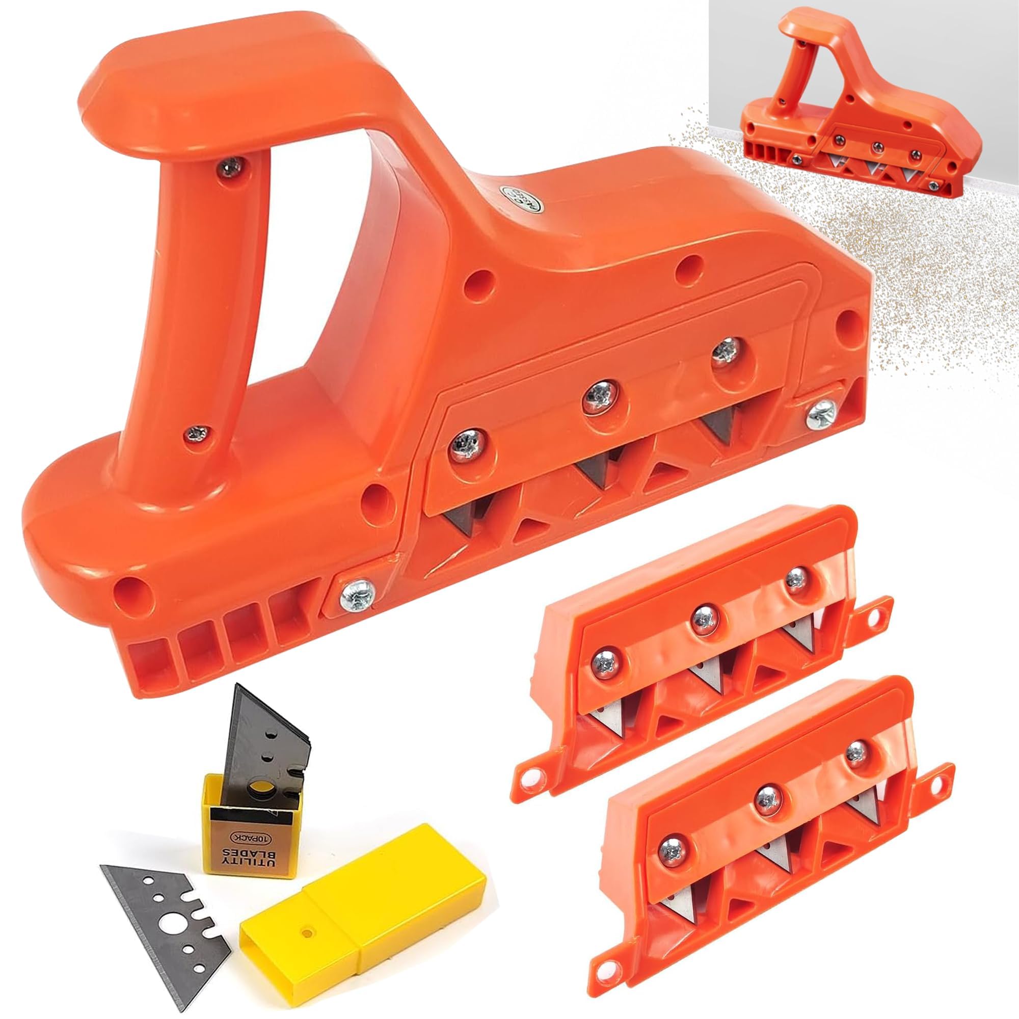 Drywall Cutting Tool, Plasterboard Angle Fast Cutter, Precise 45 60 Gypsum Board Chamferer With 10 Blades, Woodworking Hand Smoothing Planes, Perfect Angle Planers for Woodworkers-image-49