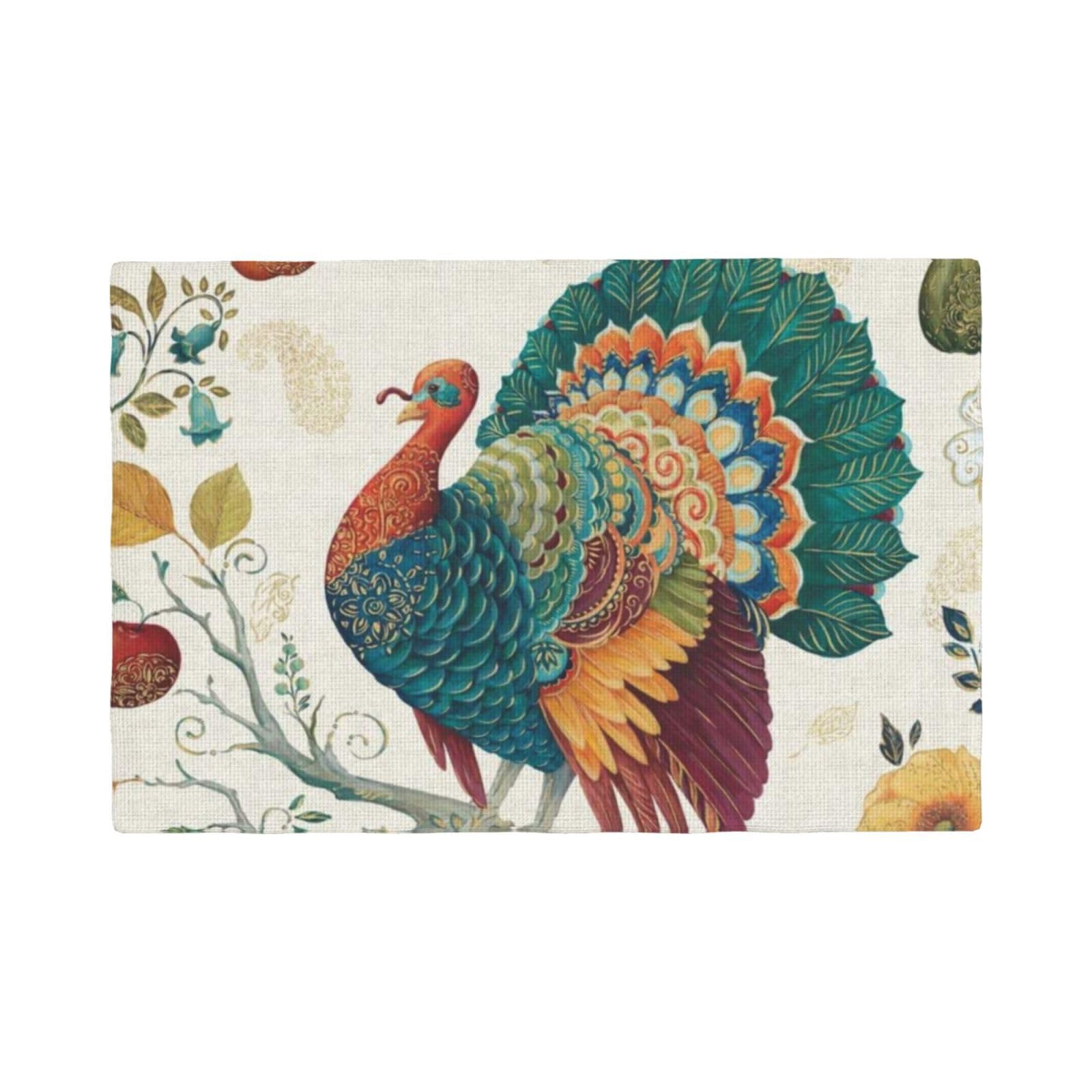 Sets de table de cuisine dinde de Thanksgiving pour vos repas de fête en famille