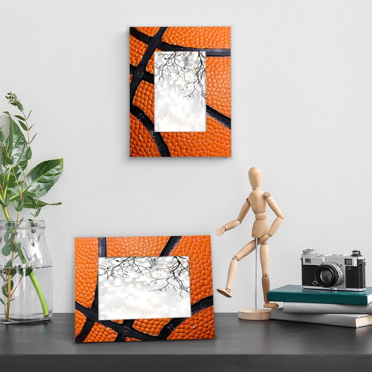 Basketball Lace 8x10 Picture Frame, Display Photos 7.5x9.5 without Mat, Elegant Picture Frames Collage Wall Home Gallery Decor