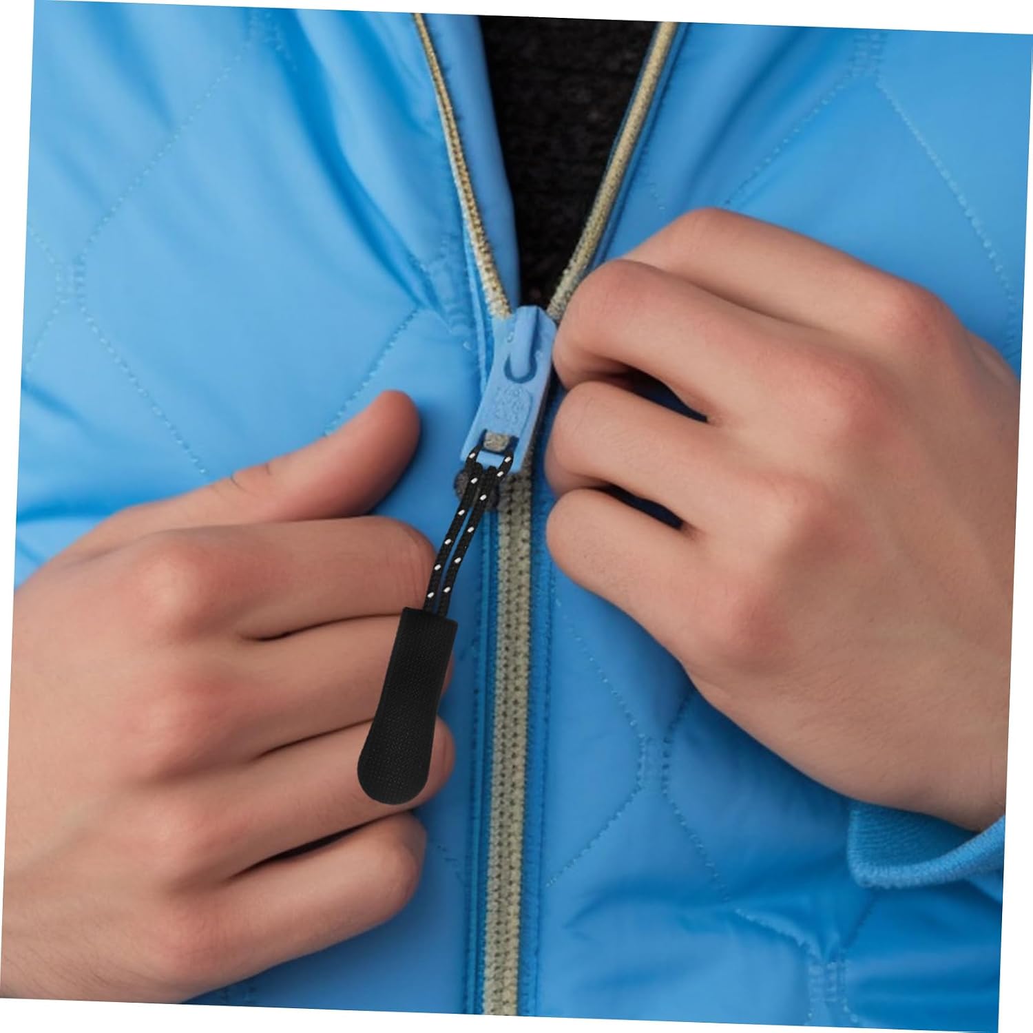 Artibetter 50pcs Zipper Pull Handle Replacement Heavy Duty Zipper Extender with Non Slip Textured Grips for Luggage Backpacks Jackets and More Durable Easy to Use for DIY Repairs