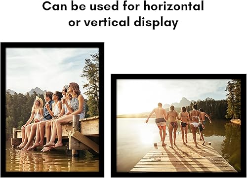 Vista 133 de Americanflat - Marco para póster de 71 x 74 cm con plexiglás pulido, portarretratos negro de madera industrializada, Epic Collection, marco ancho