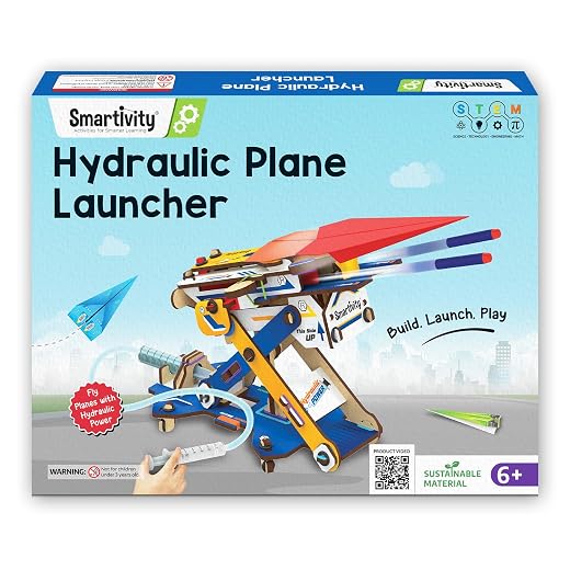 Smartivity 2in1 Hydraulic Aeroplane & Dart Launcher for Kids 6-14