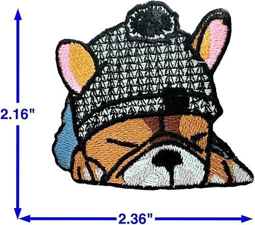 Miniatura 5 de PLpatch Bulldog Francés Perro Cachorro Mascota Lindo Dibujos Animados Logo 7 Coser Hierro en Bordado Apliques Insignia Parche Ropa Traje
