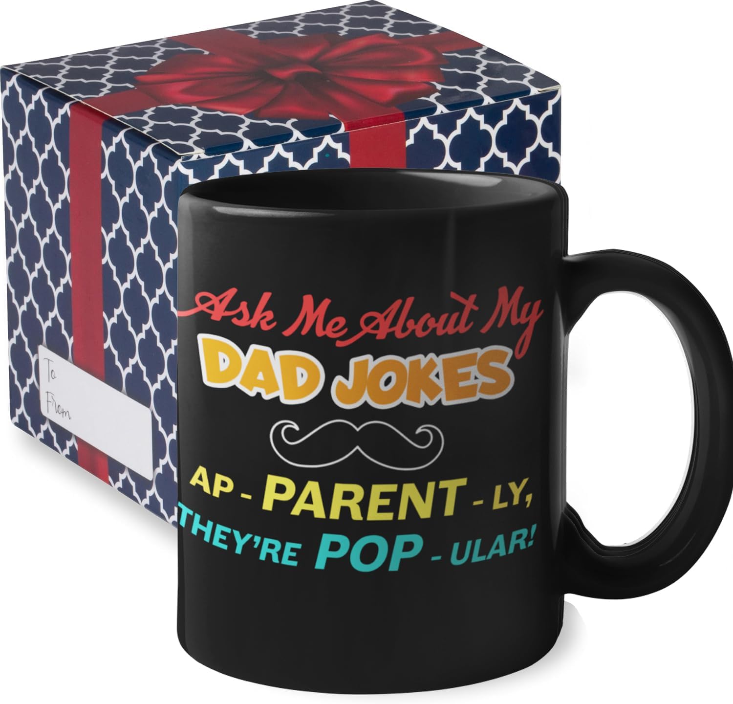 Ask Me About My Dad Jokes Apparently They're Popular Coffee Mug | Funny Father Mugs - Funny Father Day Gifts for Fathers, Christmas Gifts for Dads | Fathers Mug Cup, Dads Gift Ideas, Dad Birthday Gift