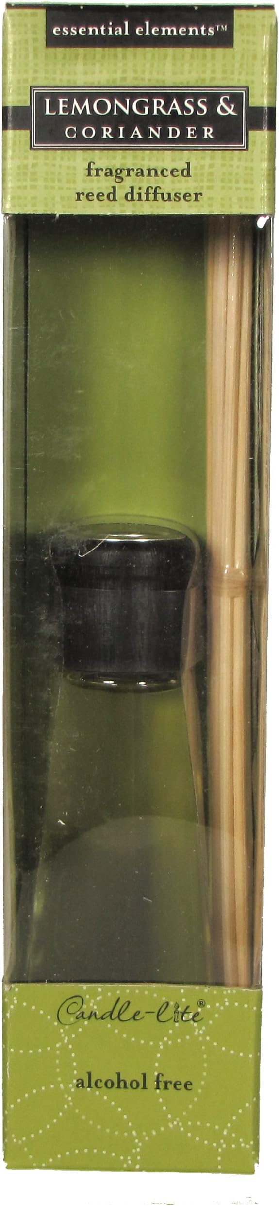 Candle-lite Essential Elements 3.3-Ounce Reed Diffuser, Lemongrass and Coriander
