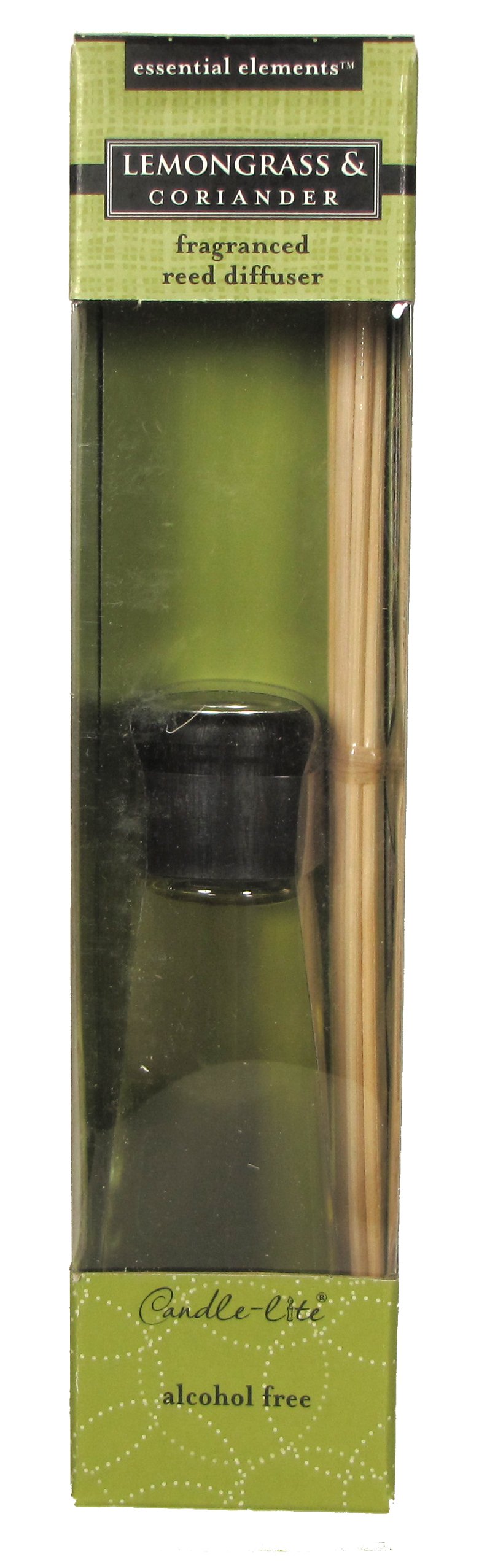 Candle-lite Essential Elements 3.3-Ounce Reed Diffuser, Lemongrass and Coriander
